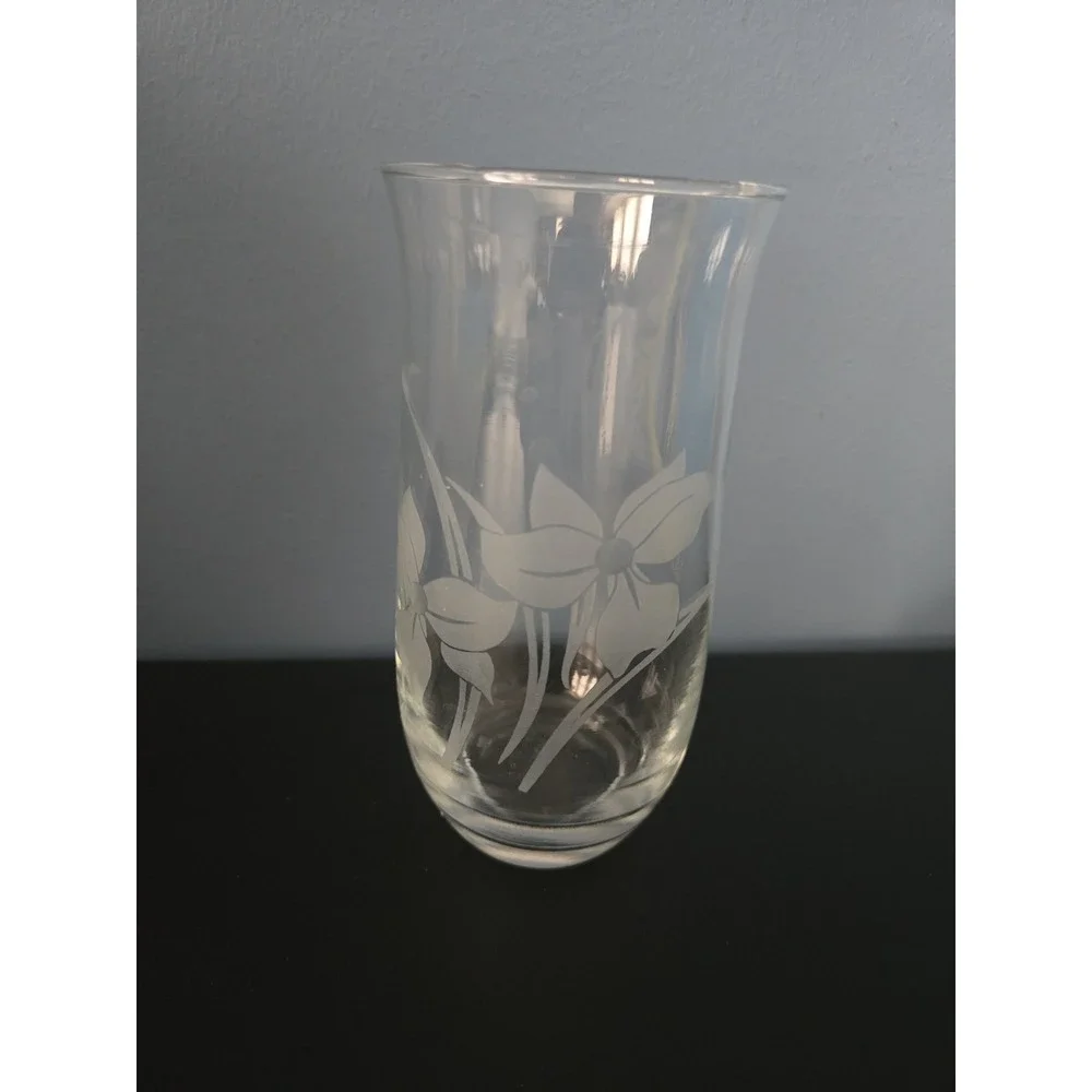 Crystal Clear Industries Crystal Floral 16 oz Glasses Made In Turkey Replacement